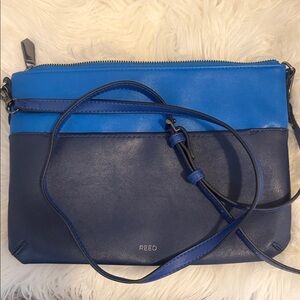 Blue and Navy Women's Crossbody Bag